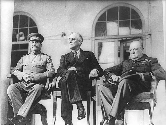 Líderes de los Tres Grandes de la Coalición Anti-Hitler