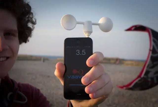 What device is used to measure the direction and speed of the wind