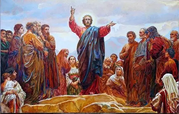 Preek op de berg van Jezus Christus - de bron van de slogan